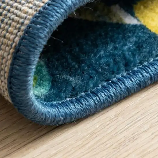 Navy Red and Orange Juvenile Airplanes Youthful Area Rug Photo 3