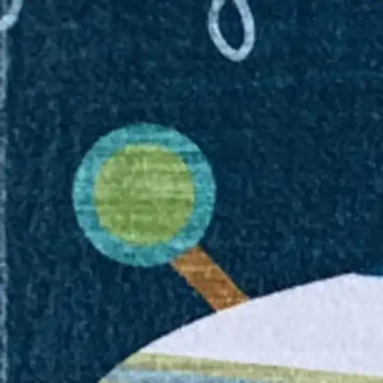 Navy Red and Orange Juvenile Airplanes Youthful Area Rug Photo 3