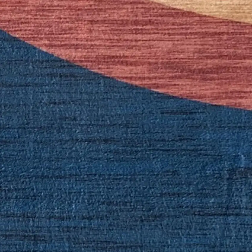 Navy Red and Orange Juvenile Rainbows Youthful Area Rug Photo 3