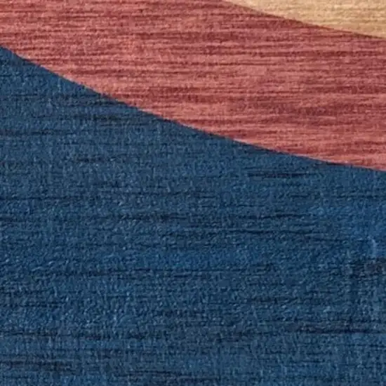 Navy Red and Orange Juvenile Rainbows Youthful Area Rug Photo 3