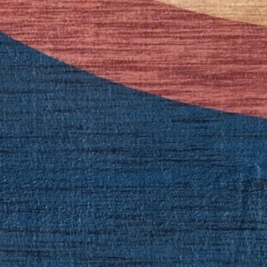 Navy Red and Orange Juvenile Rainbows Youthful Area Rug Photo 3