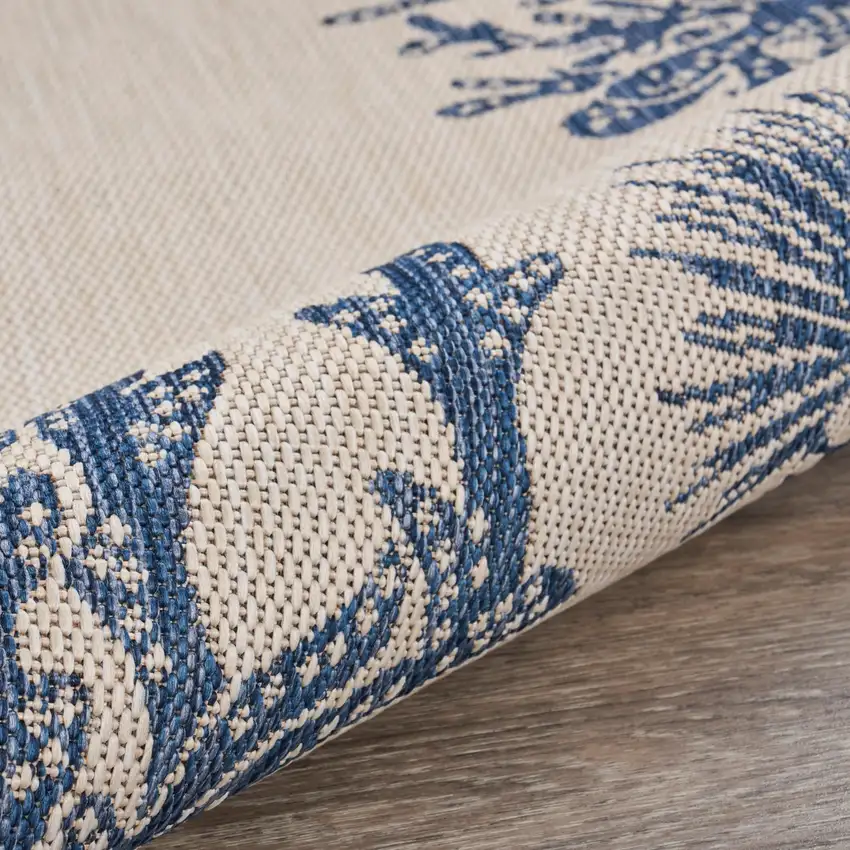Navy Reef Border Indoor Outdoor Area Rug Photo 6