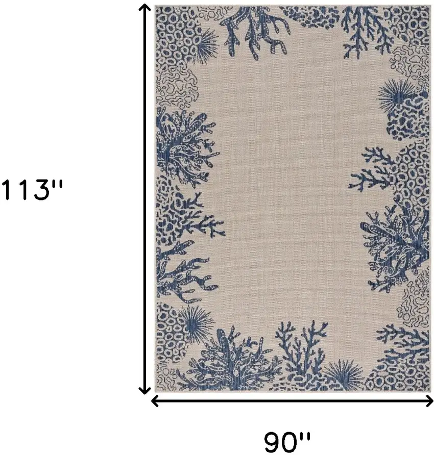 Blue And Gray Indoor Outdoor Area Rug Photo 3