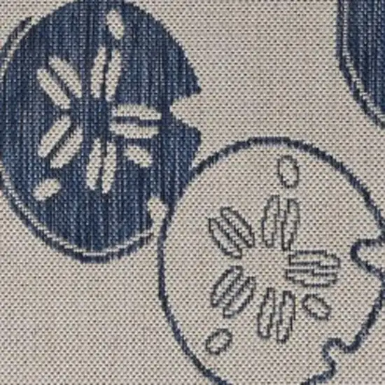 Blue And Gray Indoor Outdoor Area Rug Photo 5