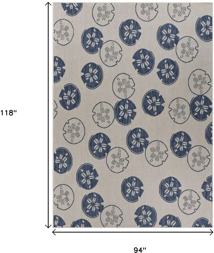 Blue And Gray Indoor Outdoor Area Rug Photo 3