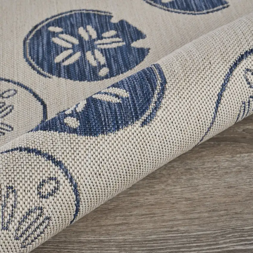 Navy Sand Dollars Indoor Outdoor Area Rug Photo 7