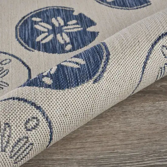 Navy Sand Dollars Indoor Outdoor Area Rug Photo 7