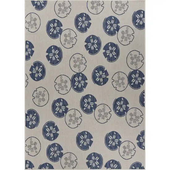 Navy Sand Dollars Indoor Outdoor Area Rug Photo 5