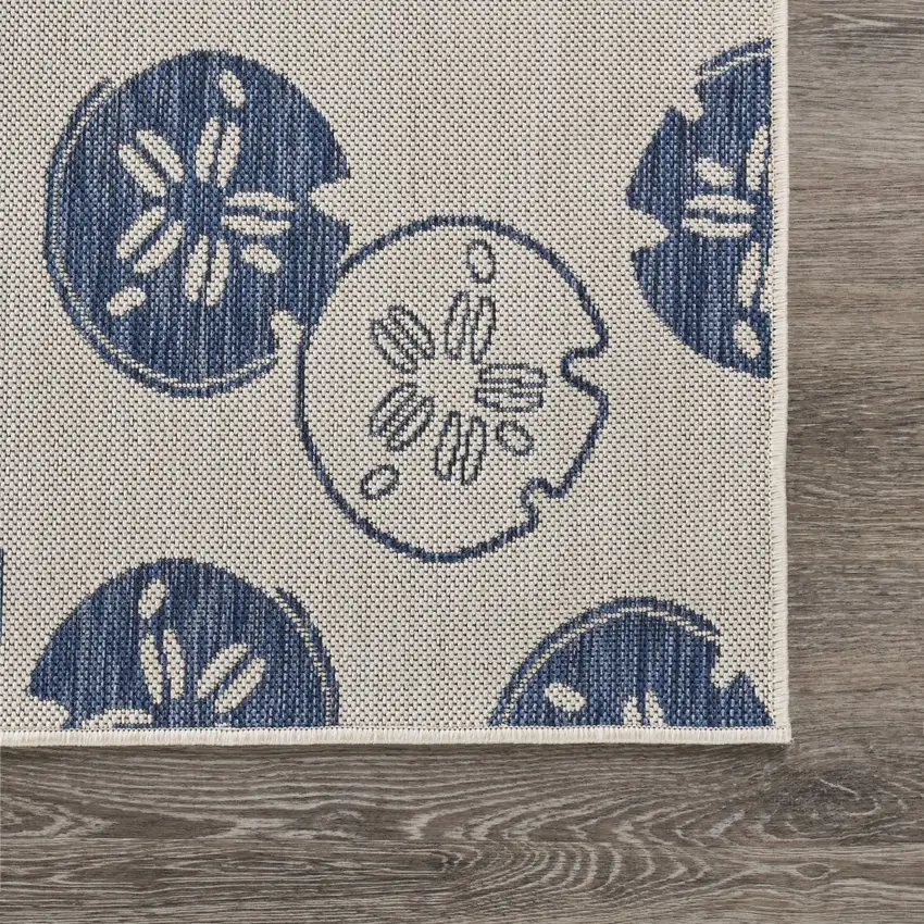Navy Sand Dollars Indoor Outdoor Area Rug Photo 8