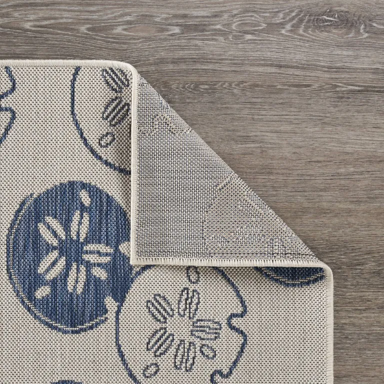 Navy Sand Dollars Indoor Outdoor Area Rug Photo 3