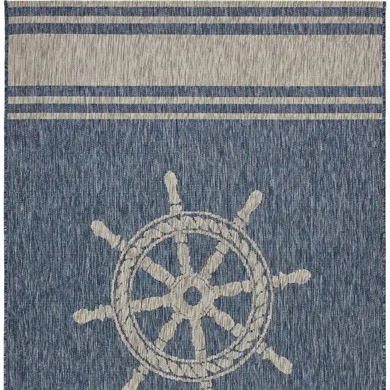 Blue And Gray Indoor Outdoor Area Rug Photo 6