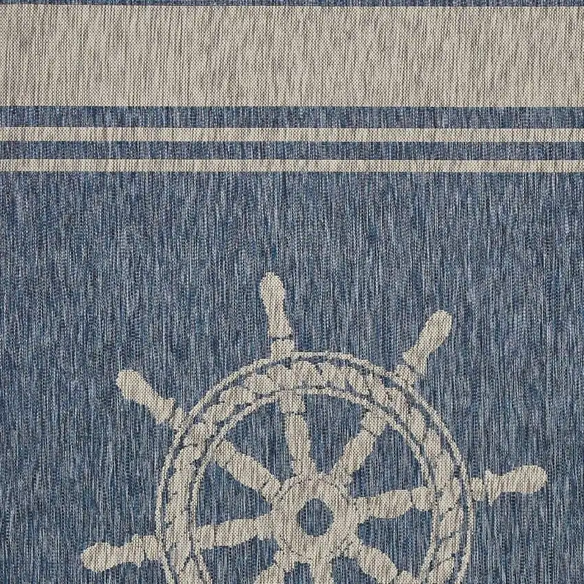 Blue And Gray Indoor Outdoor Area Rug Photo 5