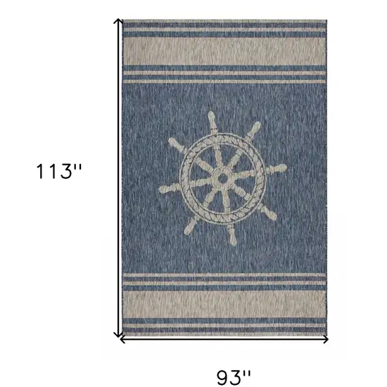 Blue And Gray Indoor Outdoor Area Rug Photo 3