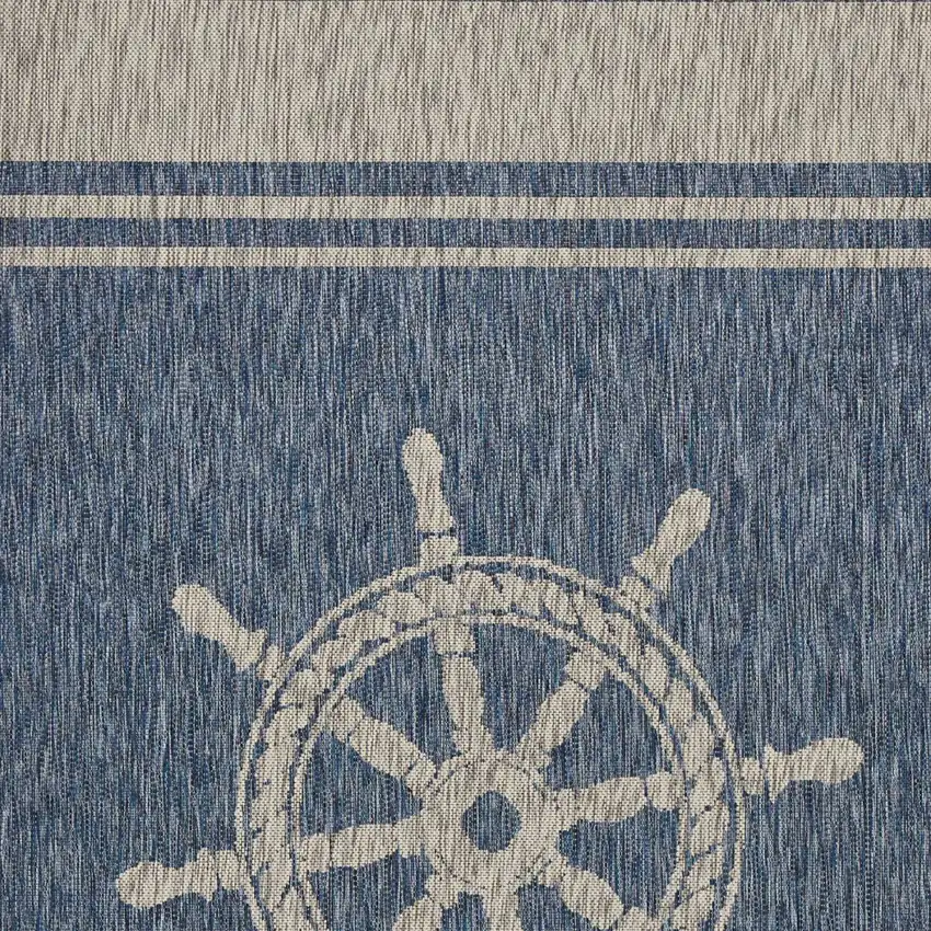 Navy Ship Helm Indoor Outdoor Area Rug Photo 11