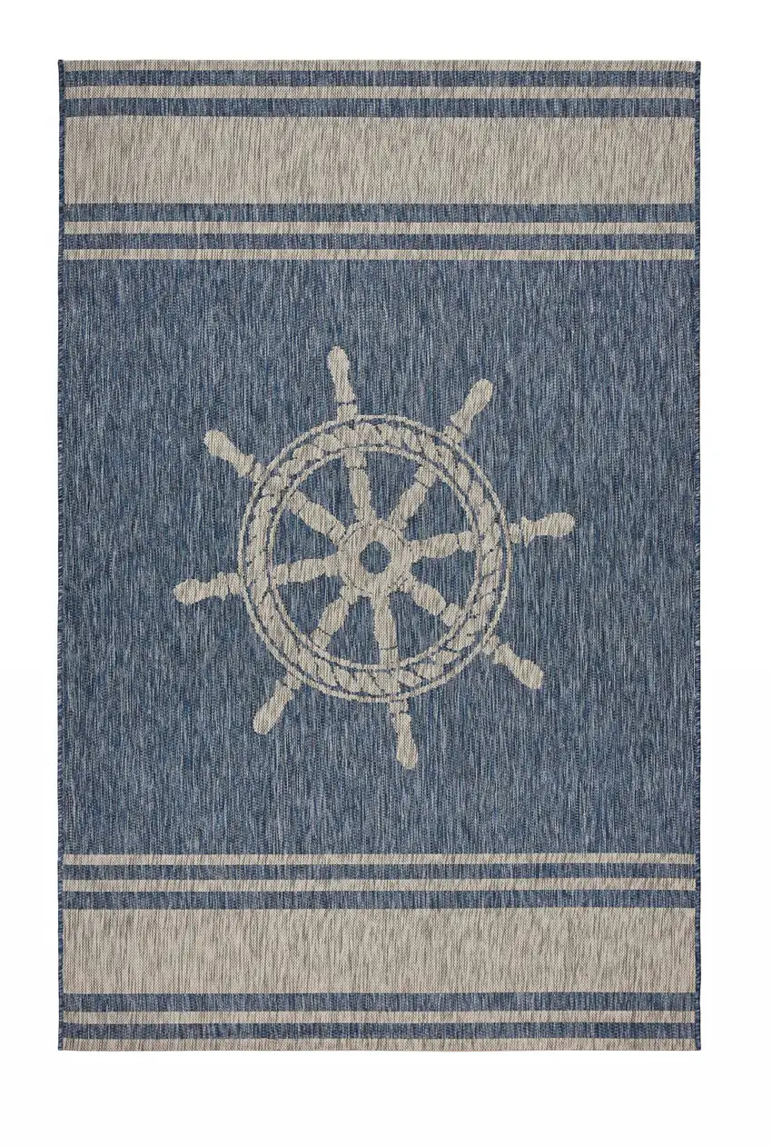 Navy Ship Helm Indoor Outdoor Area Rug Photo 3