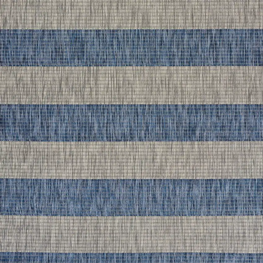 Navy Stripes Indoor Outdoor Area Rug Photo 2