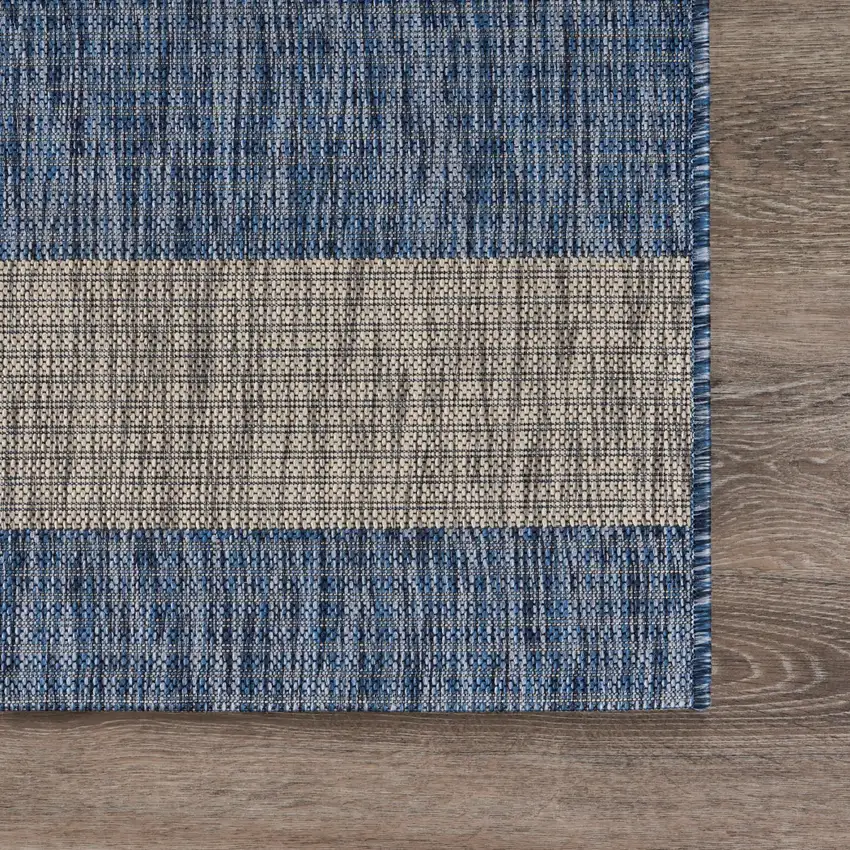 Blue And Gray Indoor Outdoor Area Rug Photo 8