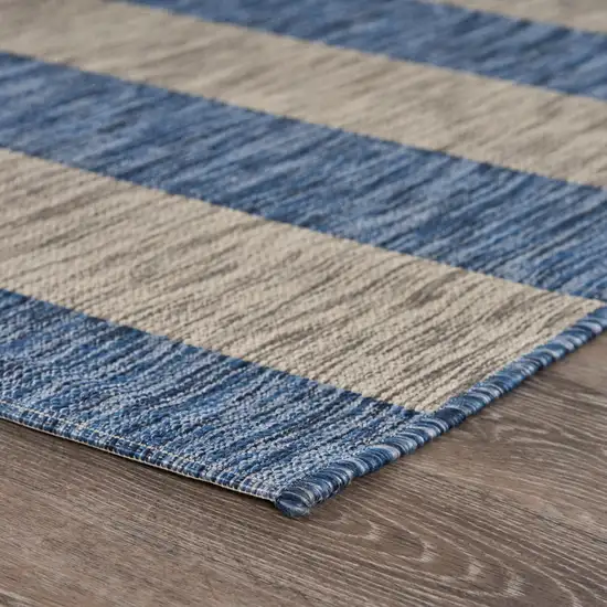 Blue And Gray Indoor Outdoor Area Rug Photo 5