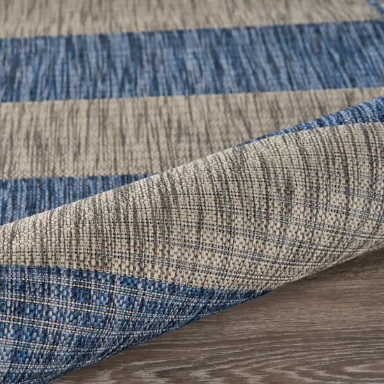 Blue And Gray Indoor Outdoor Area Rug Photo 7