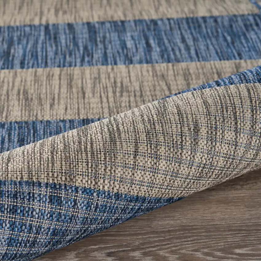 Blue And Gray Indoor Outdoor Area Rug Photo 7