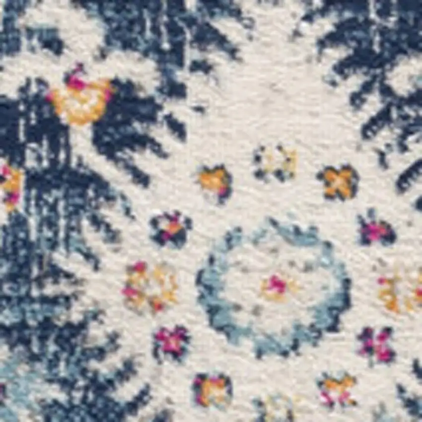 Blue and Ivory Oriental Area Rug Photo 4