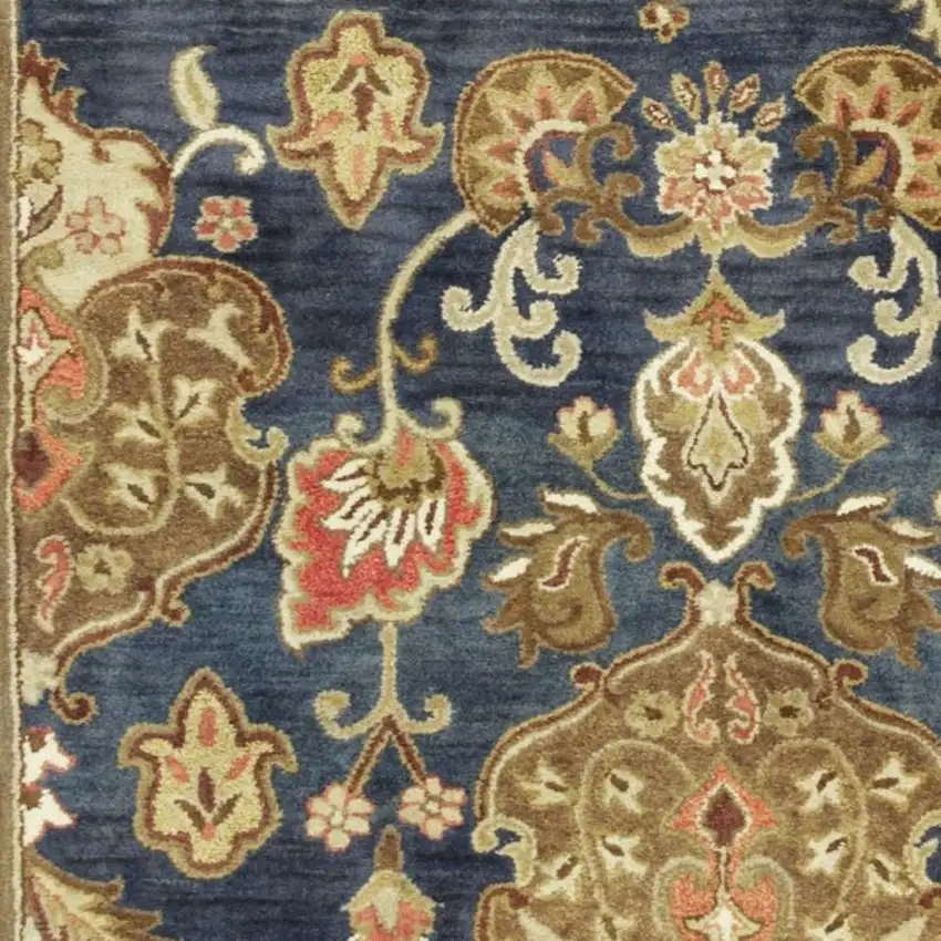 60 X 96 Navy Wool Rug Photo 6