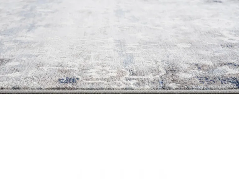 Navy and Beige Distressed Vines Area Rug Photo 2
