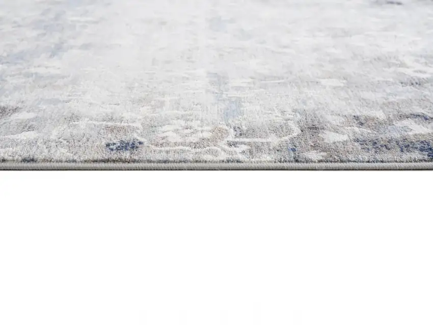 2' X 10' Navy And Beige Distressed Vines Runner Rug Photo 5