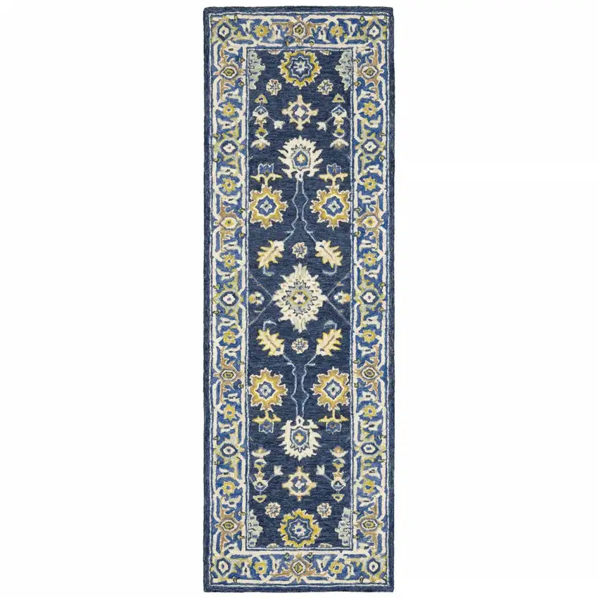 Navy and Blue Bohemian Area  Rug Photo 1