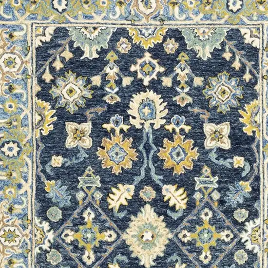 Navy And Blue Bohemian Area Rug Photo 5