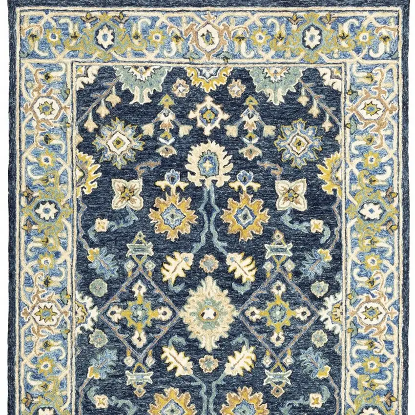 Navy and Blue Bohemian Area Rug Photo 5