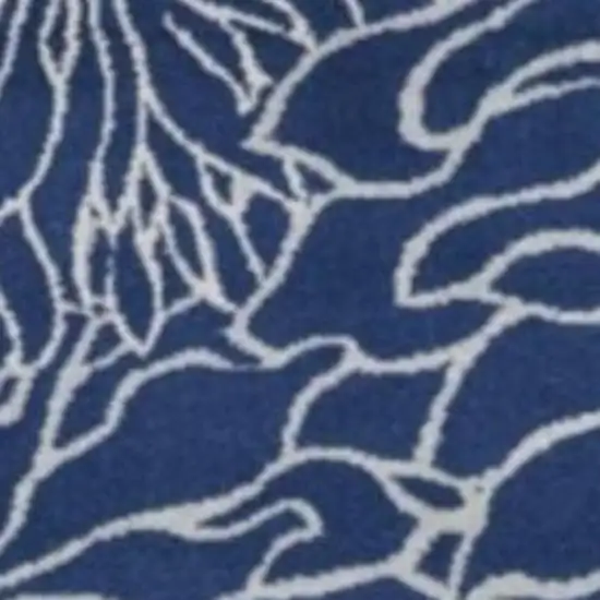 Blue And Ivory Floral Area Rug Photo 3