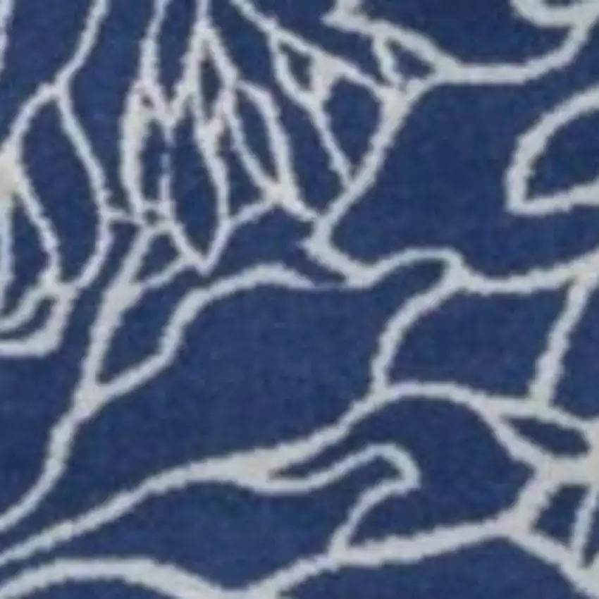 Blue And Ivory Floral Area Rug Photo 3