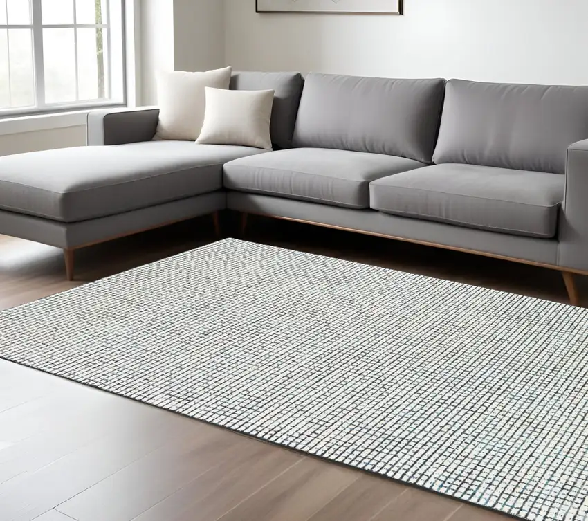Ivory Wool Hand Loomed Area Rug Photo 1
