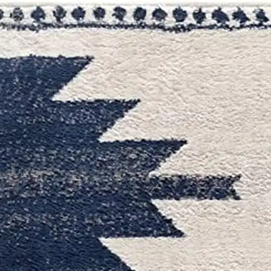Blue and Ivory Southwestern Area Rug Photo 4