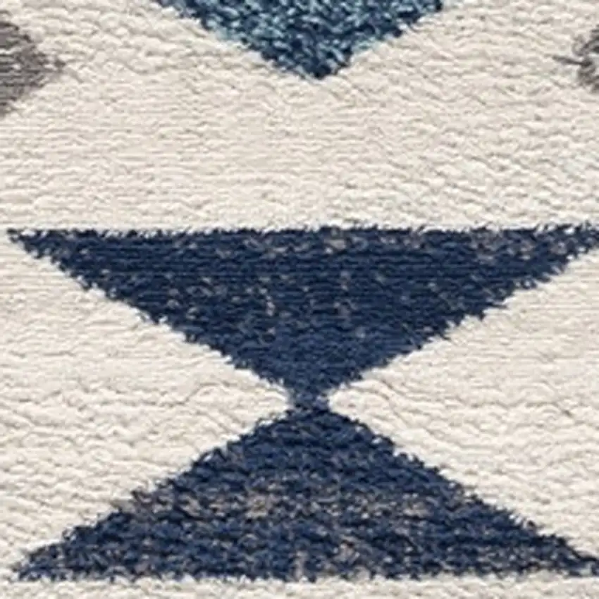 Blue and Ivory Southwestern Area Rug Photo 4