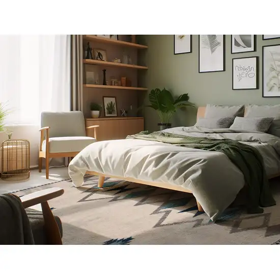 Blue and Ivory Southwestern Area Rug Photo 8