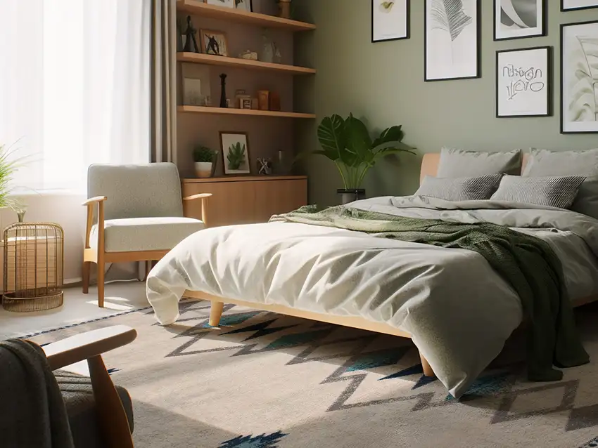 Blue and Ivory Southwestern Area Rug Photo 8