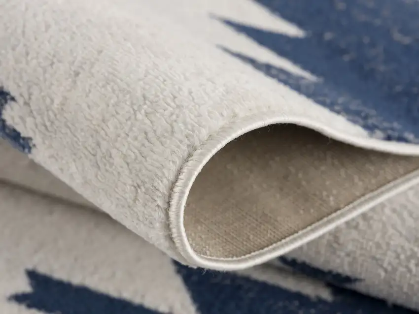 Navy and Ivory Tribal Pattern Area Rug Photo 6