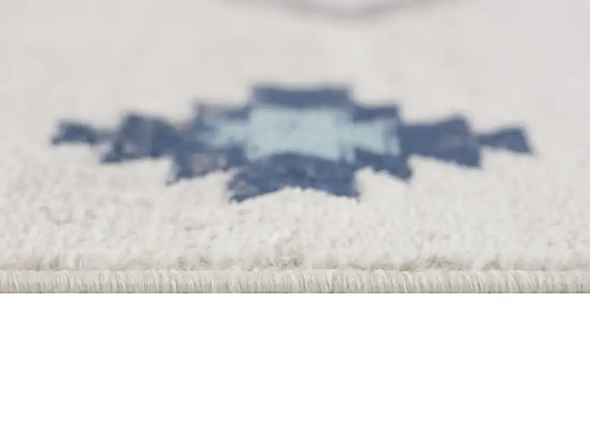Navy and Ivory Tribal Pattern Area Rug Photo 7