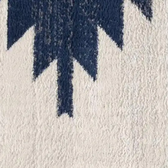 Blue and Ivory Southwestern Area Rug Photo 3