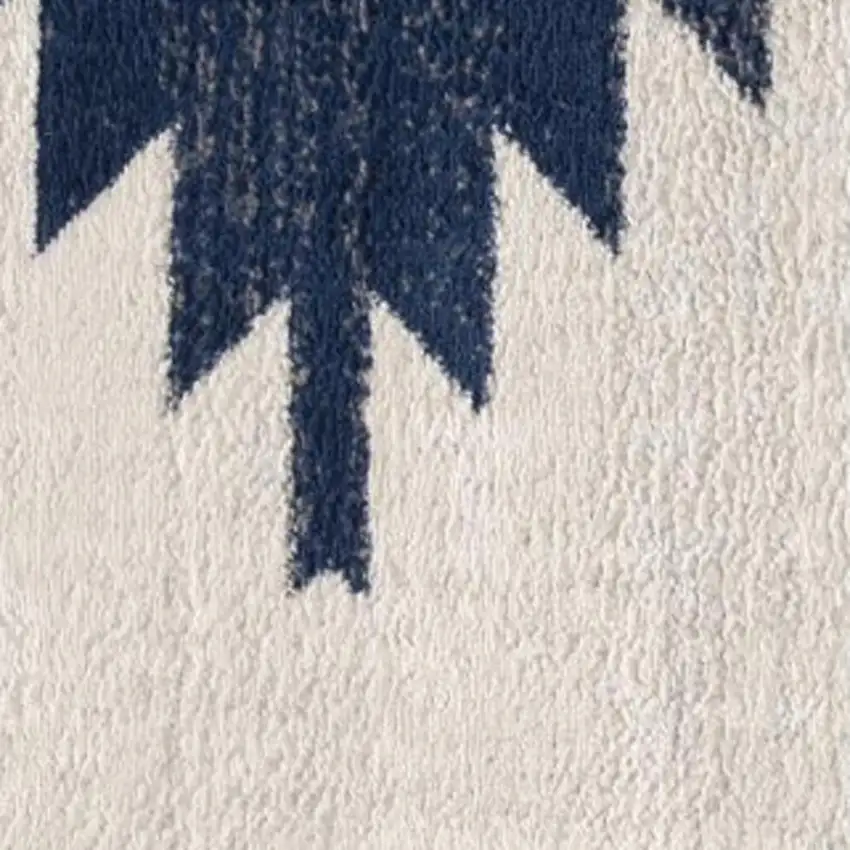 Blue and Ivory Southwestern Area Rug Photo 3