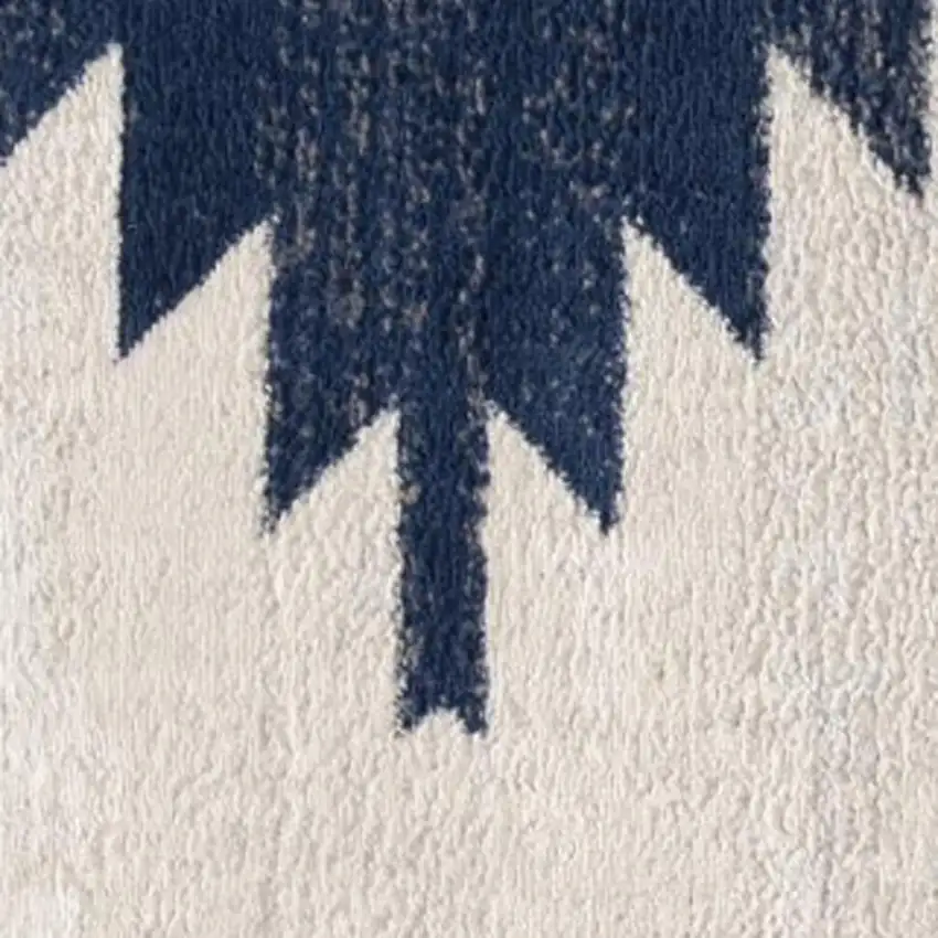 Blue and Ivory Southwestern Area Rug Photo 3