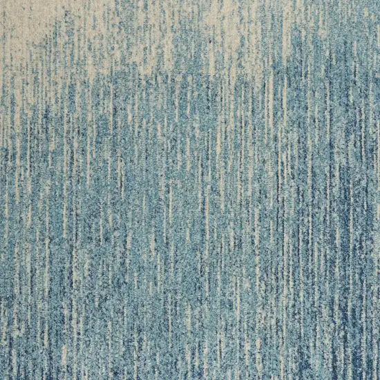 Blue And Ivory Abstract Area Rug Photo 5