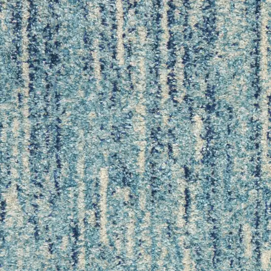 Blue And Ivory Abstract Area Rug Photo 4