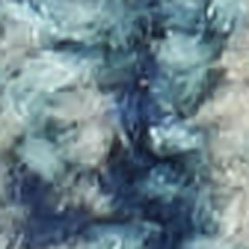 Blue And Ivory Abstract Area Rug Photo 3