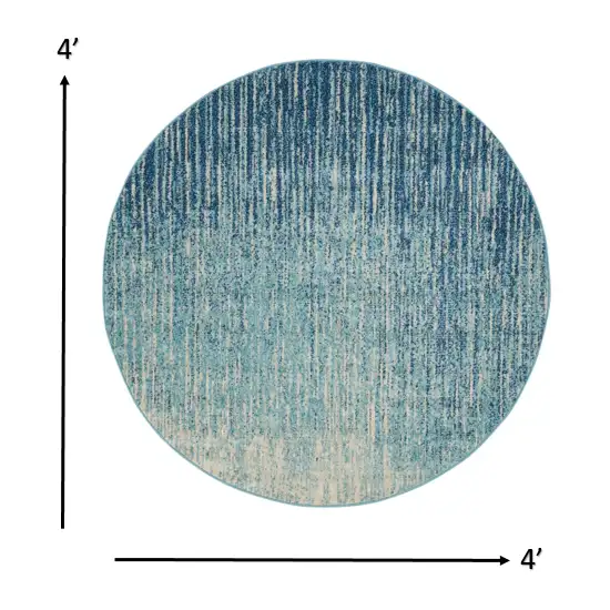 Navy and Light Blue Abstract Area Rug Photo 5