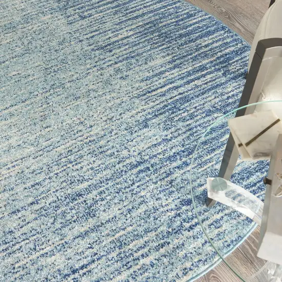 Navy and Light Blue Abstract Area Rug Photo 7
