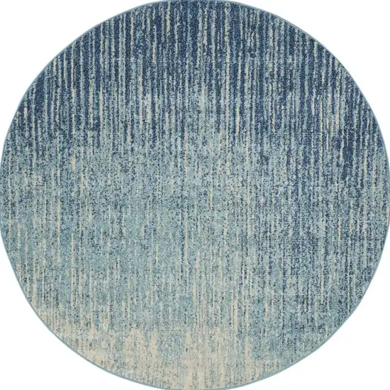 Navy and Light Blue Abstract Area Rug Photo 9