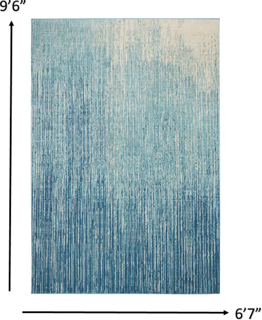 Navy and Light Blue Abstract Area Rug Photo 4